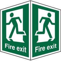 Stewart Superior SP320SRP Screw Plastic Sign 200x300 - Fire Exit - Man