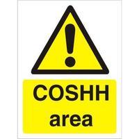 Stewart Superior W0202SRP Screw Plastic Sign 300x400 - COSHH area