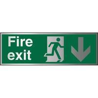 Stewart Superior BASP124 Self Adhesive Aluminium Sign 450x150 - Fire