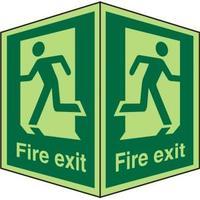 Stewart Superior PSP320SRP Screw Plastic Sign 200x300 - Fire Exit -