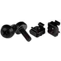 startechcom m5 mounting screws and m5 cage nuts m5x12mm black 50 pack