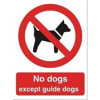 Stewart Superior P091SAV Self-Adhesive Vinyl Sign 150x200mm - No Dogs