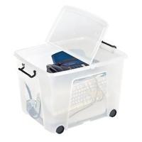 Strata Clear Smart Wheeled Box 75 Litre HW676-CLR