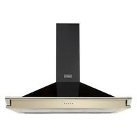 stoves 444443562 100cm richmond chimney hood with rail in champagne mk