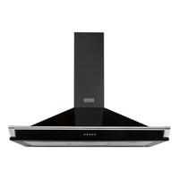 stoves 444443560 110cm richmond chimney hood with rail in black