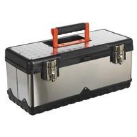 Stainless Steel Toolbox with Tote Tray 580w x 280d x 225h