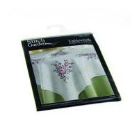 Stitch Garden Stamped Cross Stitch Tablecloth Kit Roses