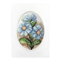 Stitch Garden Cross Stitch Card Kit Blue Flowers