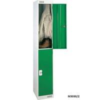 Standard 2 door Personnel Lockers 1800h x 300w x 300d