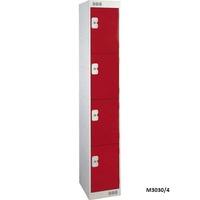 Standard 4 door Personnel Lockers 1800h x 300w x 300d