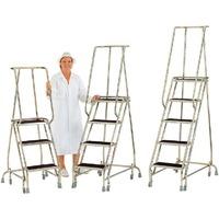 Stainless Steel Mobile Safety Steps 3 treads 765 high