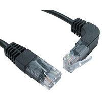 Straight to Right Angle Ethernet Cable 1m 90 Degree Down