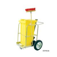 street orderly truck cw 120ltr blue wheelie bin brush and shovel