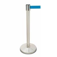 Stainless Steel Belt Barrier 915 x 63mm - 2.5m Blue Belt