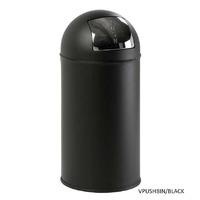 Steel Push Bins 40 litre Painted Black Bin