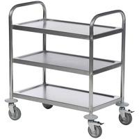 stainless steel trolley 3 shelf 600x400