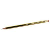 staedtler noris 122 hb pencil eraser tipped pack of 12 122 hbrt
