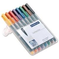 Staedtler Lumocolor Medium Tip Water Soluble OHP Pen Assorted Pack of