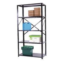 Storage Solutions Heavy Duty Bolted 5-Shelf Unit D500mm Black