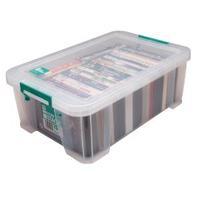 storestack 15 litre clear w300xd470xh170mm storage box rb11085