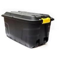 Strata 75 Litre Storage Trunk with Lid and Wheels Heavy Duty Black