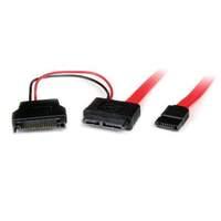 StarTech 0.5m Slimline SATA Female to SATA with SATA Power Cable Adapter