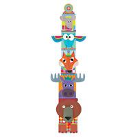 Stickerscape Totem Pole Height Chart Wall Sticker