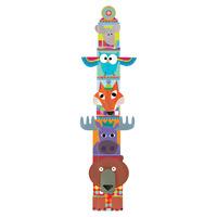 stickerscape totem pole height chart wall sticker