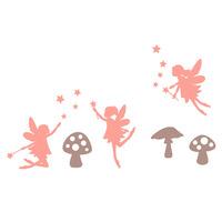 stickerscape fairy and toadstool wall sticker set regular size