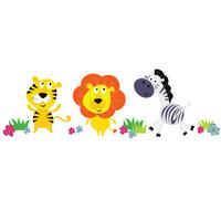 stickerscape tiger lion and zebra wall stickers regular size