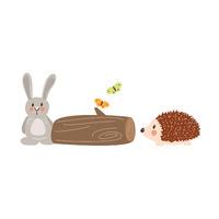 Stickerscape Rabbit and Hedgehog Wall Sticker Set