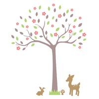 Stickerscape Tree Deer and Rabbit Wall Stickers