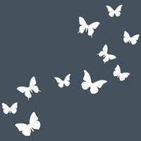 stickerscape butterfly wall stickers in pure white