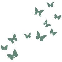 stickerscape butterfly wall stickers in deep aqua