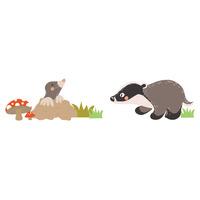 Stickerscape Badger and Mole Wall Sticker Set
