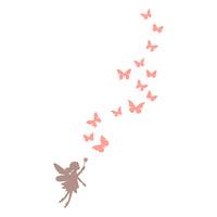 Stickerscape Fairy and Butterflies Wall Sticker - Large Size