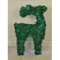 Standing Faux Topiary Pre-lit Christmas Reindeer 80cm Tall with 100 LEDs