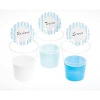 stripe blue cup or glass markers 12s