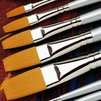 Student Flat Synthetic Brushes. Size 0. Each