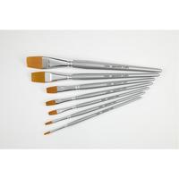 student short handled flat synthetic brush set set of 7