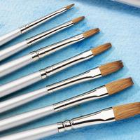 student flat sable brushes size 4 each