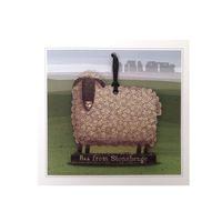 Stonehenge Greeting Card with Hanging Sheep Decoration