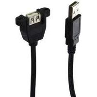 startech cables 1ft usb20 panel mount cable a to a fm