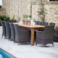 st mawes refectory 10 seater dining table in reclaimed teak