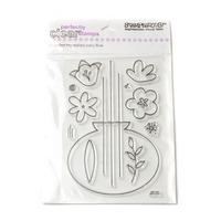 stampendous clear stamp sheet shapely vase