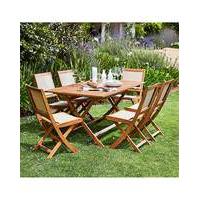 Stockholm 6 Seat Wooden Dining Set