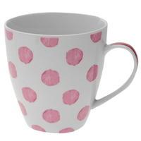 Stanford Home Polka Dot Pink Mug