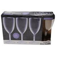 Stanford Home Realistic Plastic Wine Glasses Pack of 4