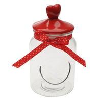 Stanford Home Heart Top Glass Jar