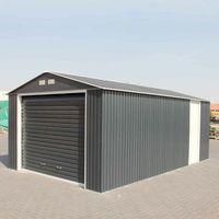 Store More Olympian Anthracite Metal Garage 12x38